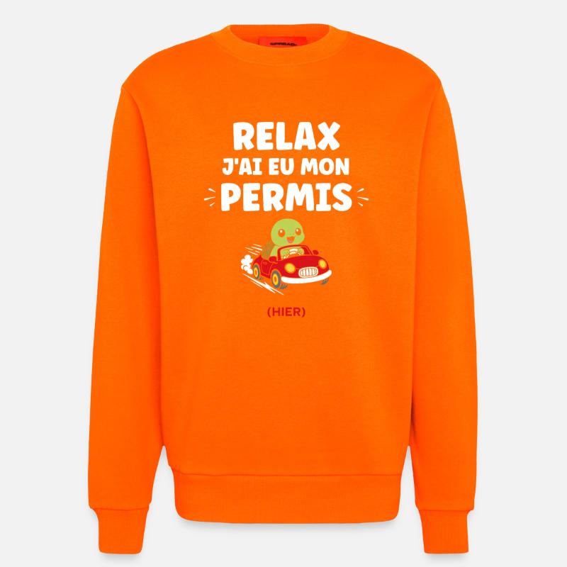Führerschein-Humor - Sweatshirt - made by SPREAD  - SUNSET ORANGE
