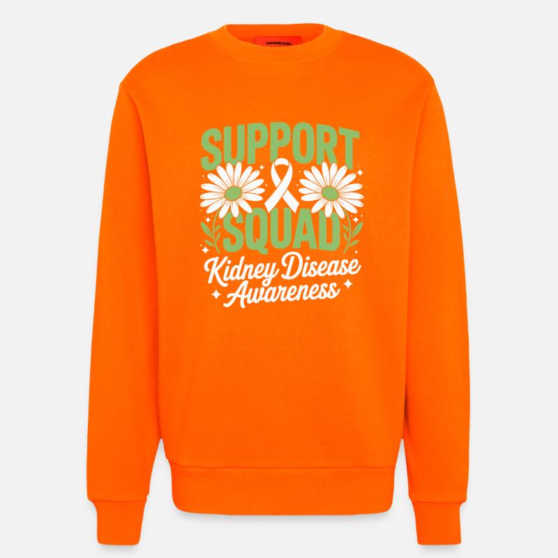 Nierenbewusstsein des Support Squad - Sweatshirt - made by SPREAD  - SUNSET ORANGE