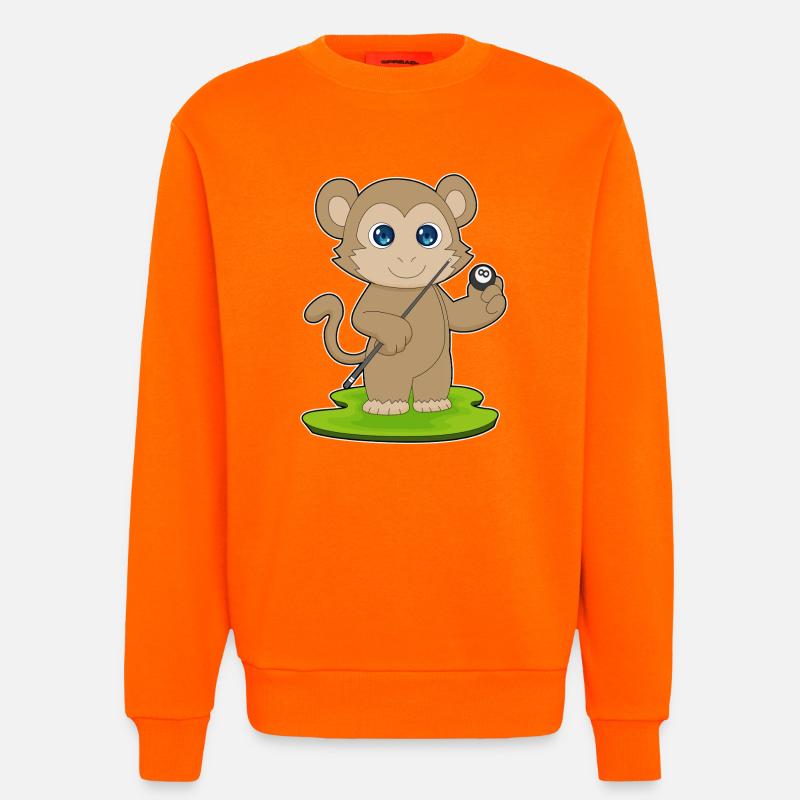 Affe Billiard Queue Sport - Sweatshirt - made by SPREAD  - SUNSET ORANGE