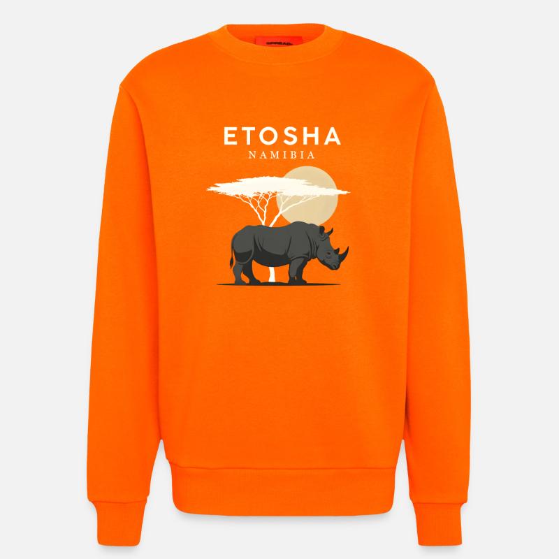 Etoshi Namibia - Sweatshirt - made by SPREAD  - SUNSET ORANGE