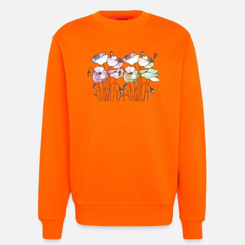 Blumen - Sweatshirt - made by SPREAD  - SUNSET ORANGE