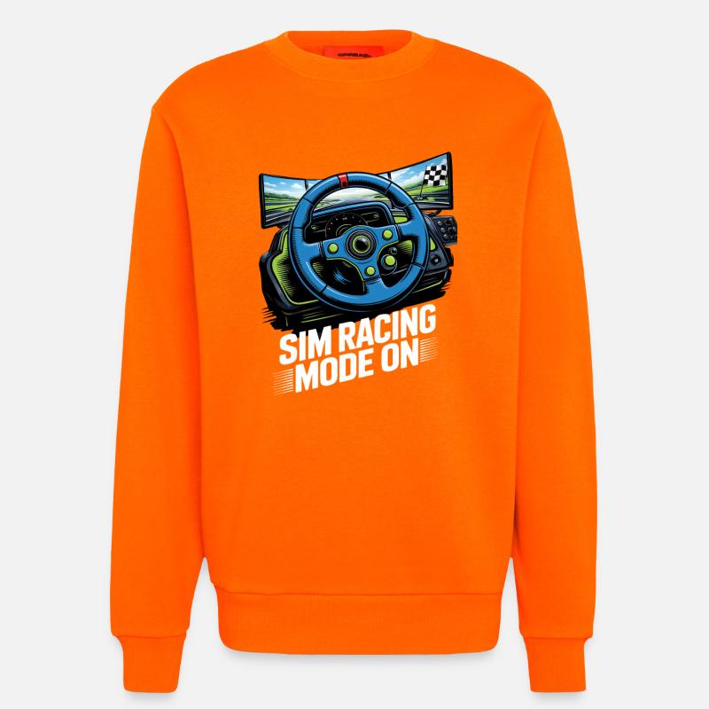 Mod de simulation de course - Sweat bio décontracté fabriqué en UE - SUNSET ORANGE