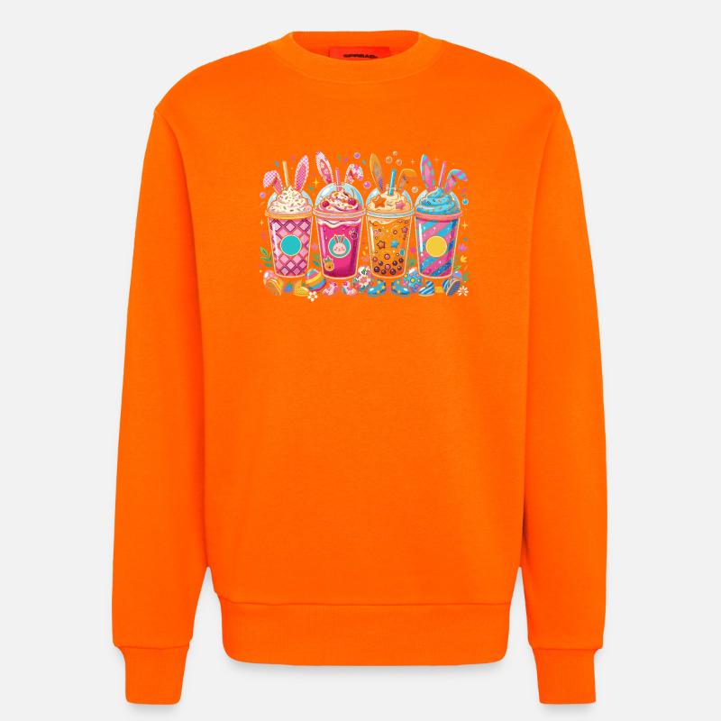 Easter Bunny Shake Set - Sweatshirt - made by SPREAD  - SUNSET ORANGE