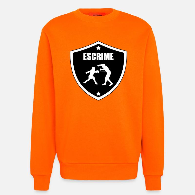 Fechtwappen: das Schild der Teilnehmer - Sweatshirt - made by SPREAD  - SUNSET ORANGE