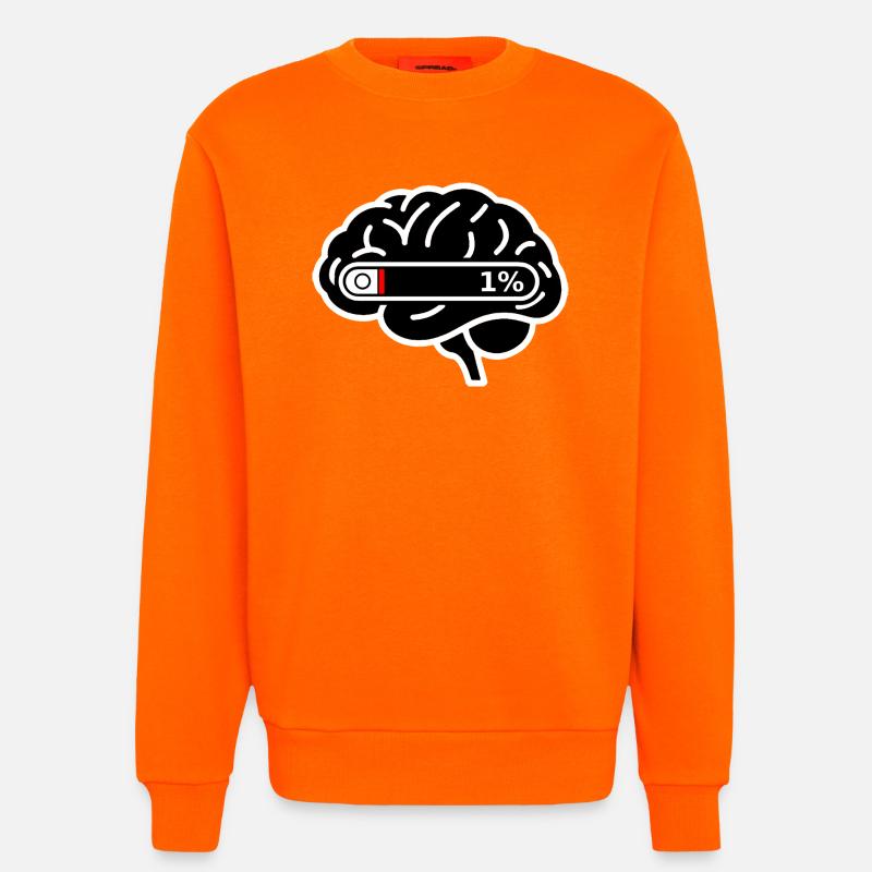 Brain_Loading_1 _Digital_Burnout - Sweatshirt - made by SPREAD  - SUNSET ORANGE