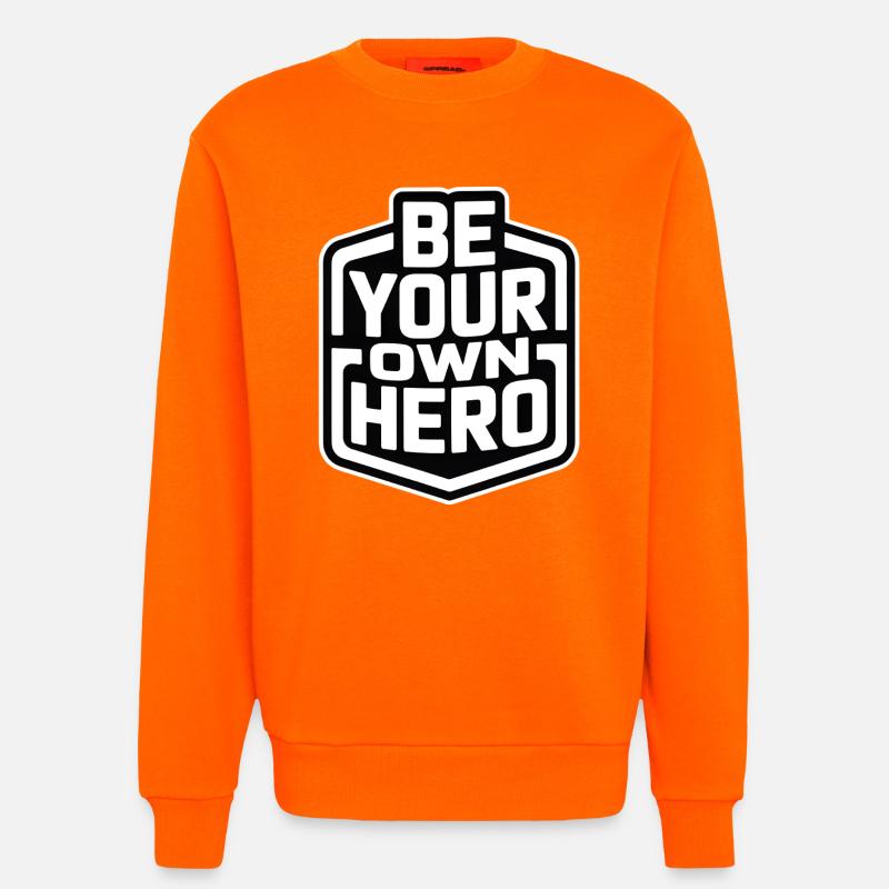 Sei dein eigener Held - Sweatshirt - made by SPREAD - SUNSET ORANGE