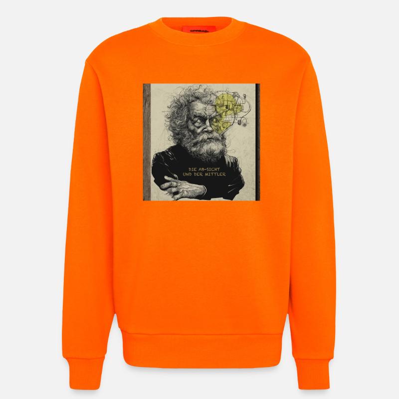 Der_Gedankenblitz-2 - Sweatshirt - made by SPREAD  - SUNSET ORANGE