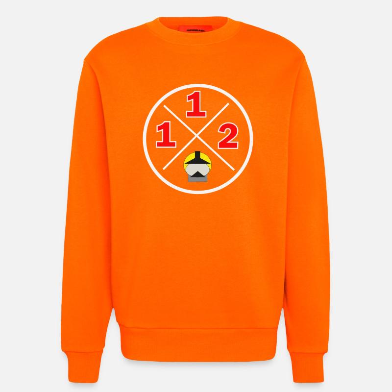 112- District logo - Fire brigade - Sweatshirt - made by SPREAD  - SUNSET ORANGE