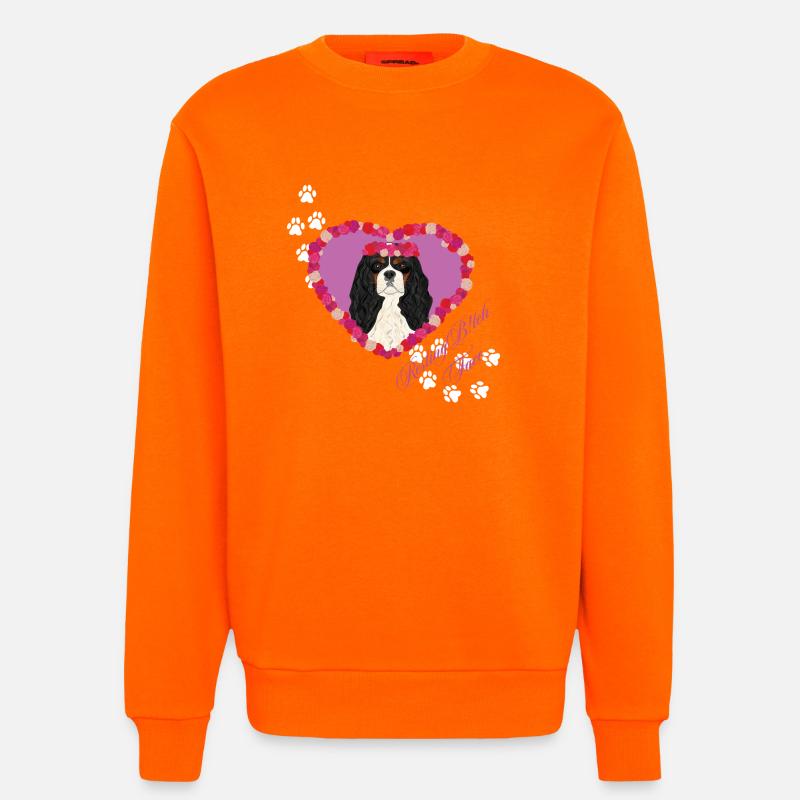 Ruhende B!tch Face Cavalier King - Sweatshirt - made by SPREAD  - SUNSET ORANGE