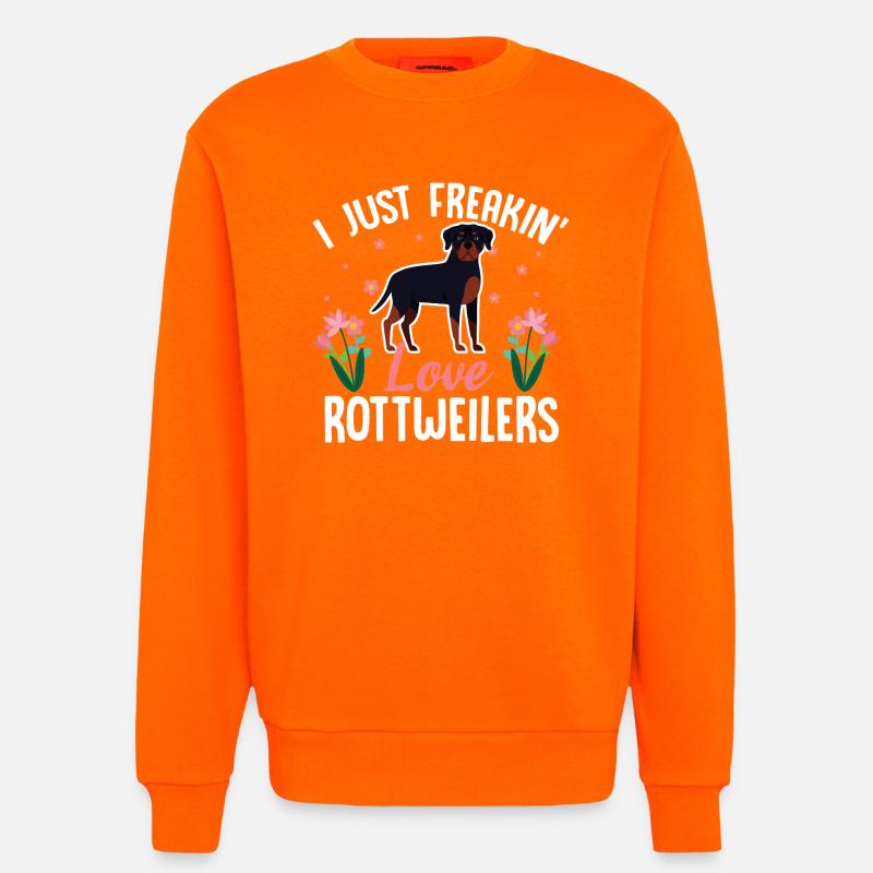 Ich liebe Rottweiler einfach - Sweatshirt - made by SPREAD  - SUNSET ORANGE