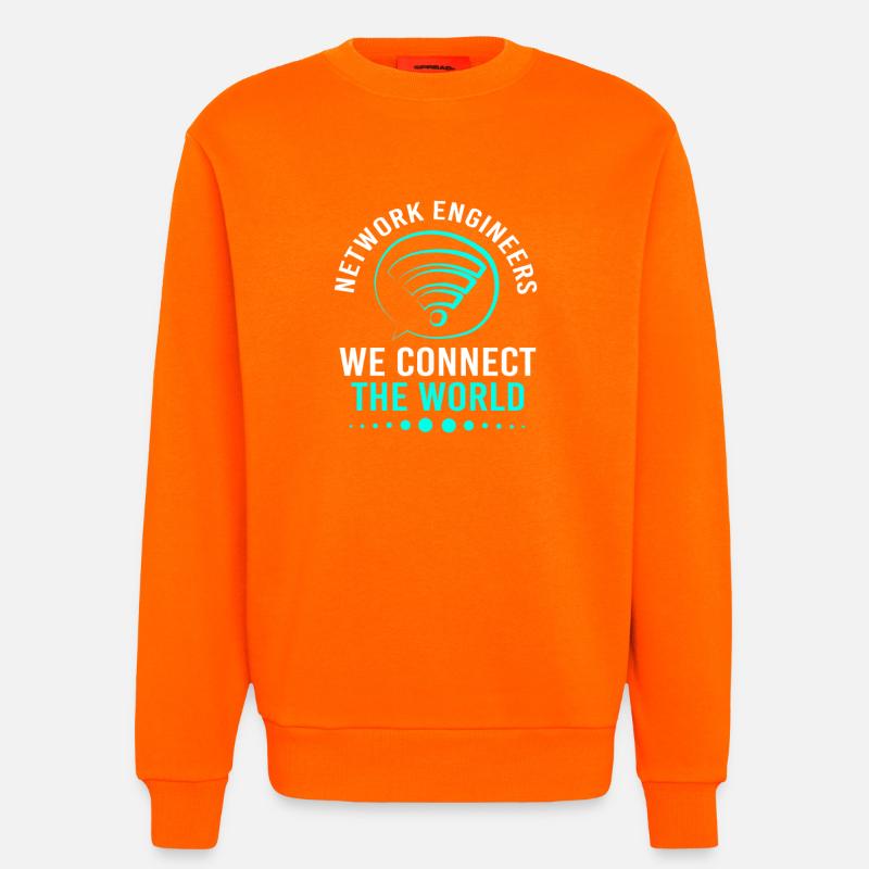 Network Engineer Programmer Computer Scientist - Sweatshirt - made by SPREAD - SUNSET ORANGE