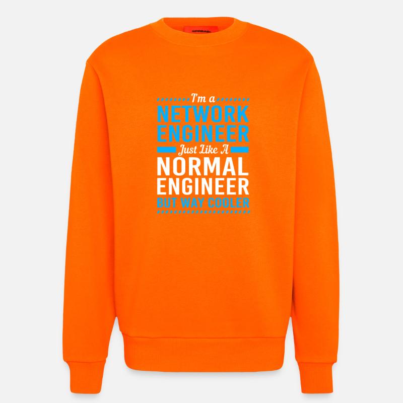Netzwerk Informatiker Programmierer Admin - Sweatshirt - made by SPREAD  - SUNSET ORANGE
