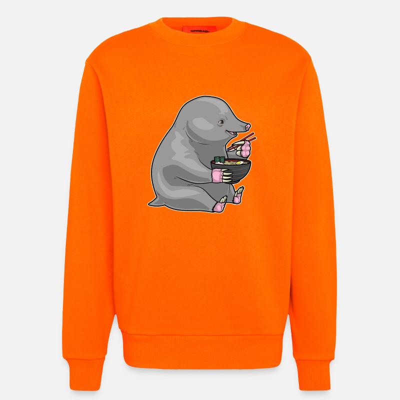 Maulwurf Koch Ramen Kochen - Sweatshirt - made by SPREAD  - SUNSET ORANGE