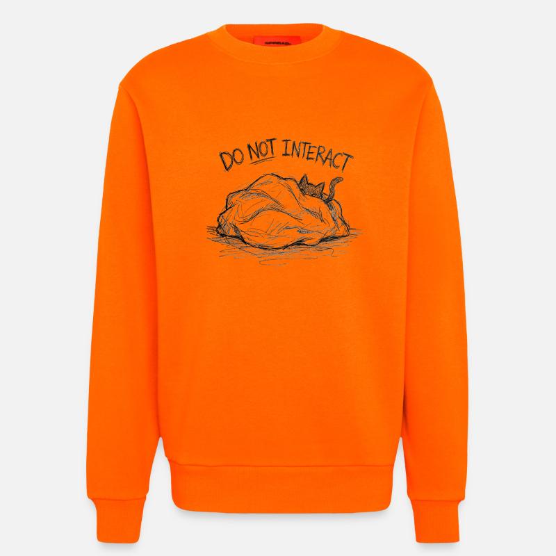Do Not Interact – Skizze - Sweatshirt - made by SPREAD - SUNSET ORANGE