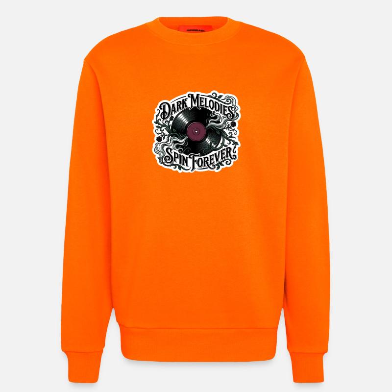 Dark Melodies Spin Forever - Sweatshirt - made by SPREAD  - SUNSET ORANGE