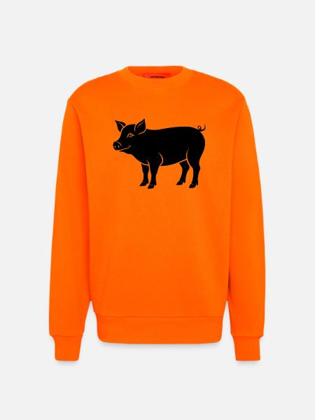 pig - Sweatshirt - made by SPREAD - SUNSET ORANGE