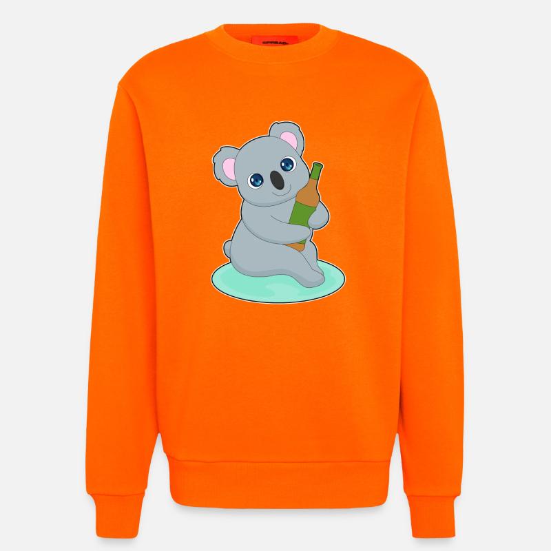 Koala Flasche Bier - Sweatshirt - made by SPREAD  - SUNSET ORANGE
