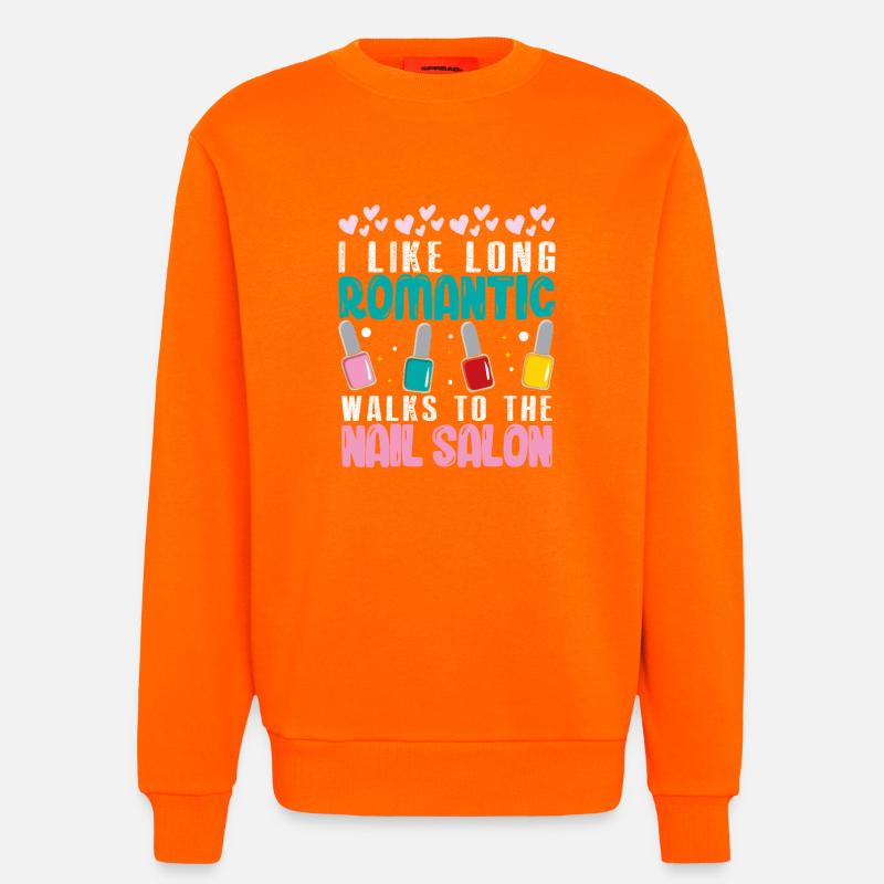 Nageldesigner Nageldesignerin Kosmetik Nagelstudio - Sweatshirt - made by SPREAD  - SUNSET ORANGE