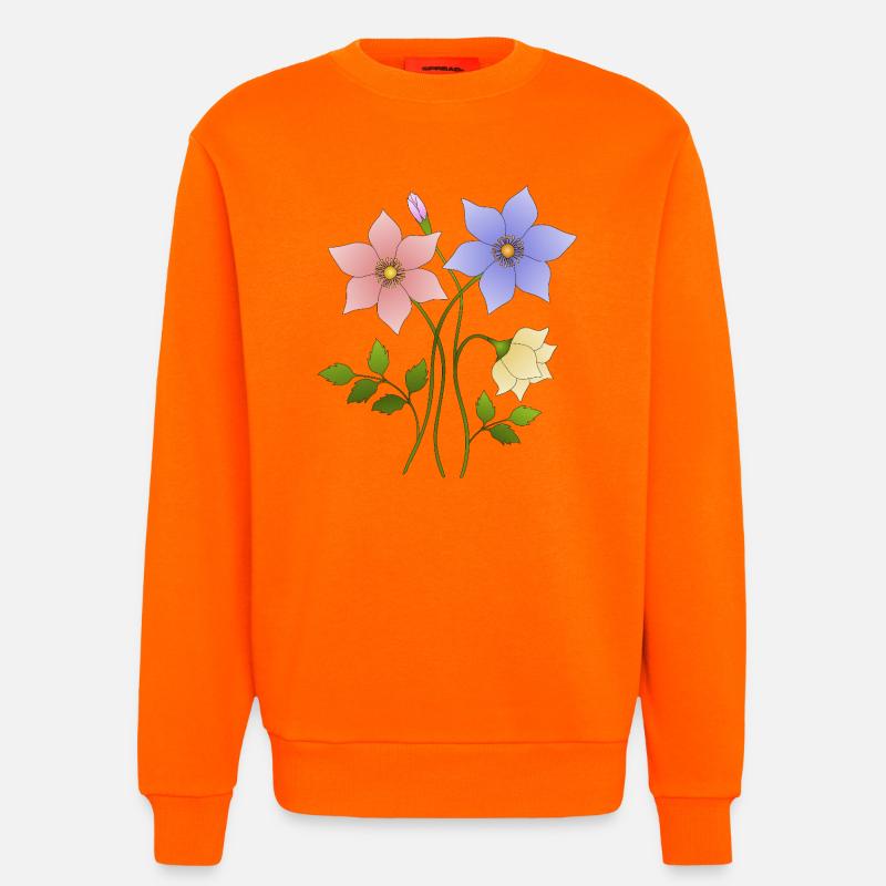 Blumen - Sweatshirt - made by SPREAD  - SUNSET ORANGE