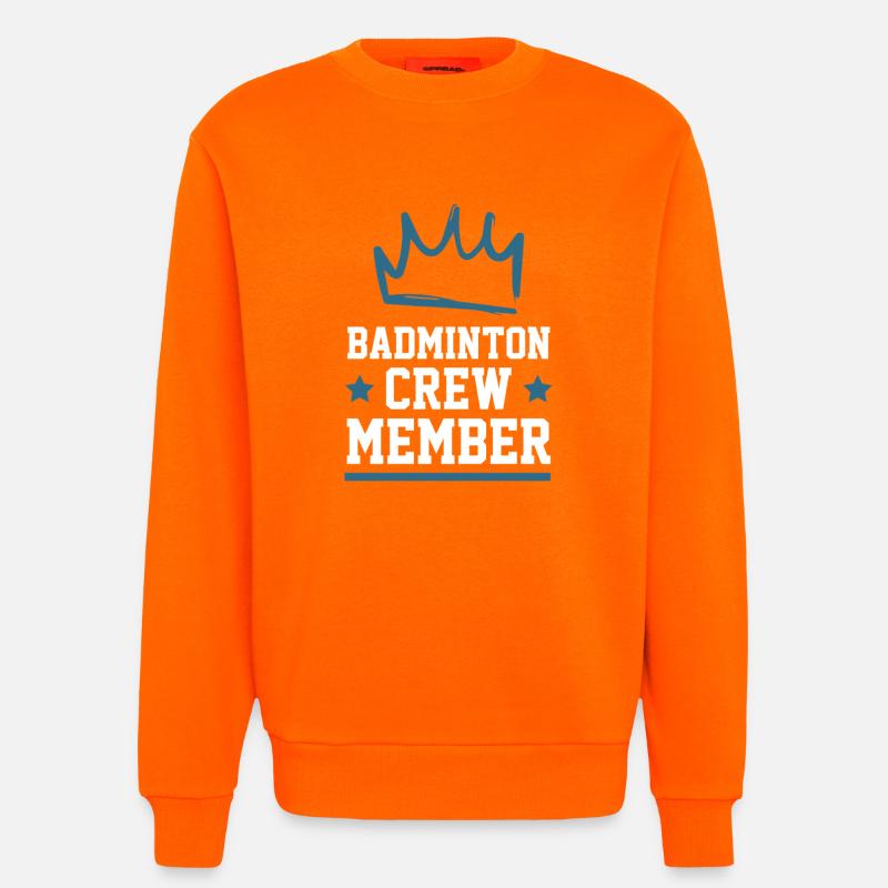 Badminton Crew - Sweatshirt - made by SPREAD - SUNSET ORANGE