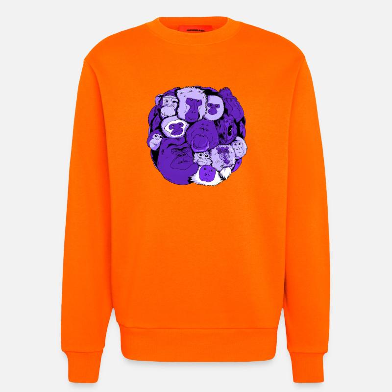 Monkey Ball - Sweat bio décontracté fabriqué en UE - SUNSET ORANGE