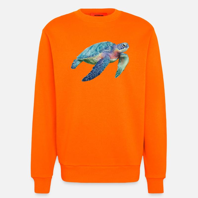 Turtle - Sweatshirt - made by SPREAD - SUNSET ORANGE