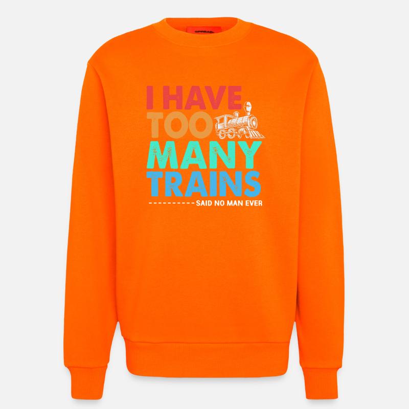 Modelleisenbahn Modellbau Modellbauer - Sweatshirt - made by SPREAD  - SUNSET ORANGE