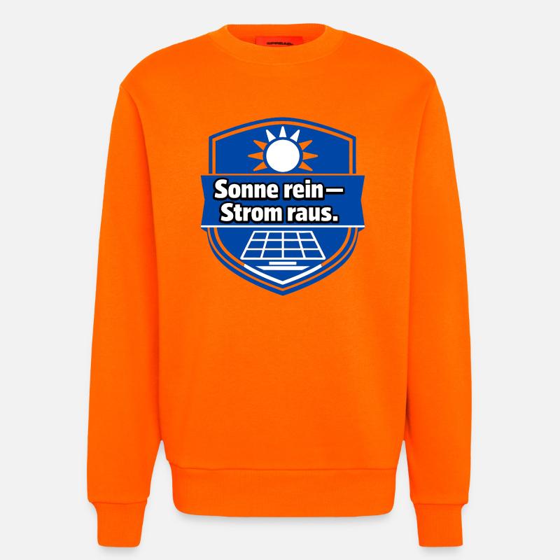 Solar Module, Solar Energy, Solar Power - Sweatshirt - made by SPREAD  - SUNSET ORANGE