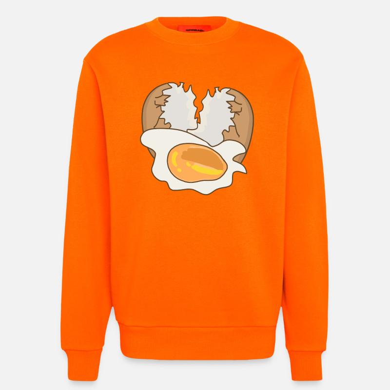 Mirror with eggshell - Sweatshirt - made by SPREAD  - SUNSET ORANGE