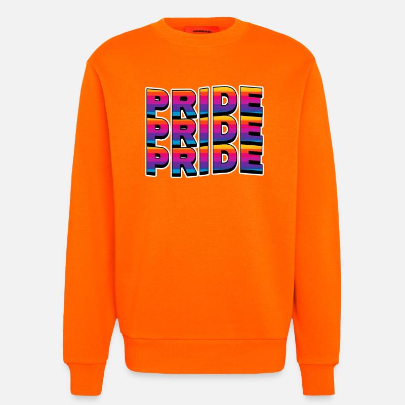 Pride Regenbogen Schriftzug - Sweatshirt - made by SPREAD - SUNSET ORANGE