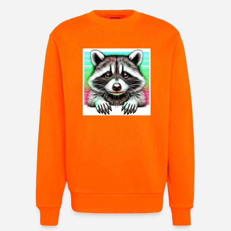 Waschbär - Sweatshirt - made by SPREAD  - SUNSET ORANGE