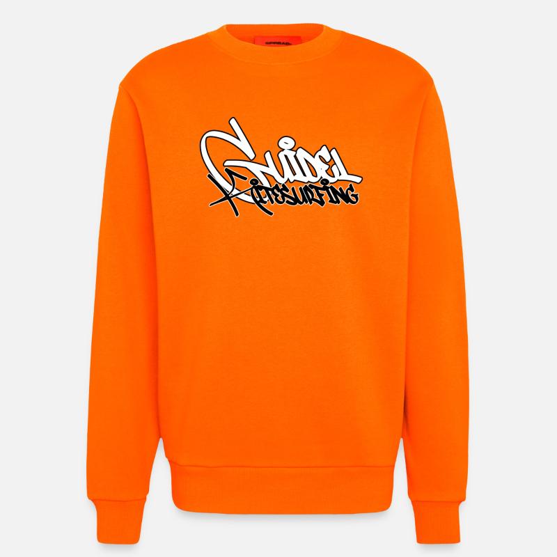 Surf Graffiti Kontrast-Tippfehler - Sweatshirt - made by SPREAD  - SUNSET ORANGE