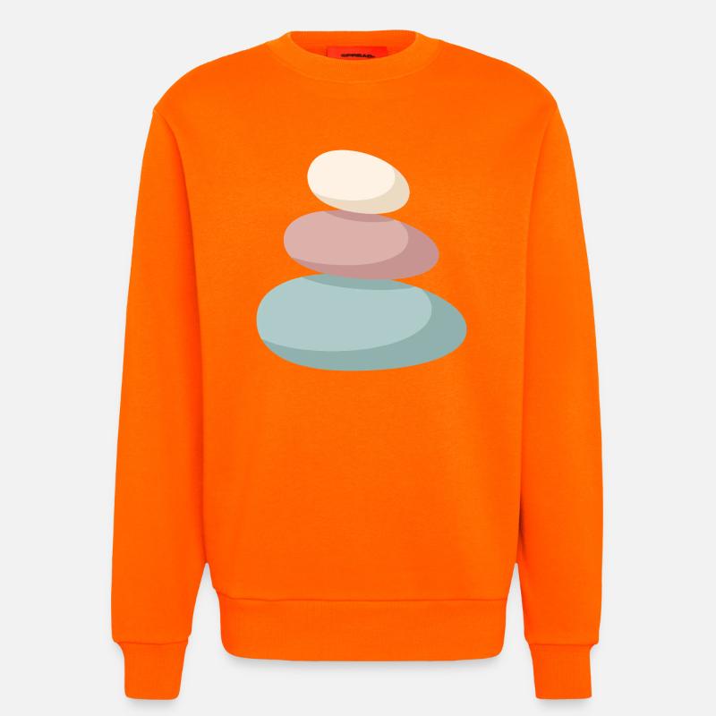 Pastel Stone Stack - Sweatshirt - made by SPREAD  - SUNSET ORANGE