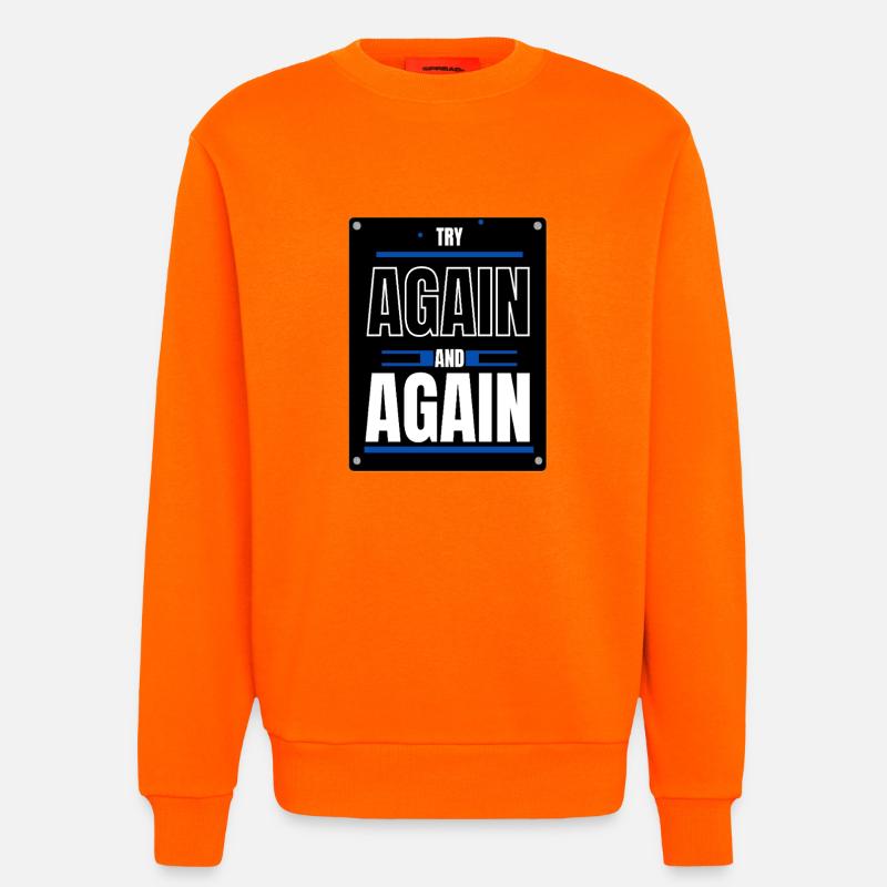 Try again - Sweatshirt - made by SPREAD  - SUNSET ORANGE