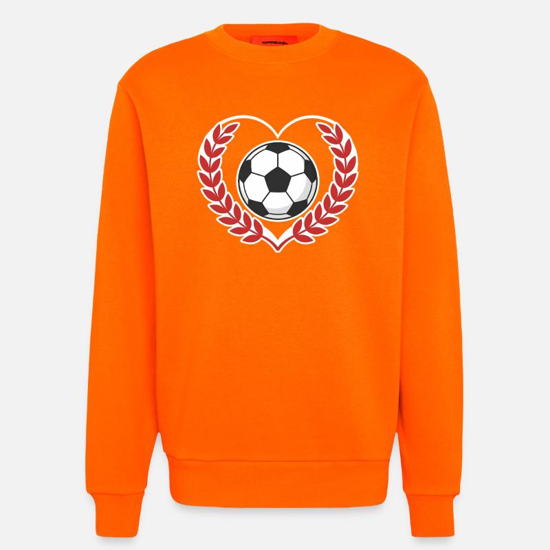 Herzball mit Lorbeerkranz - Sweatshirt - made by SPREAD  - SUNSET ORANGE