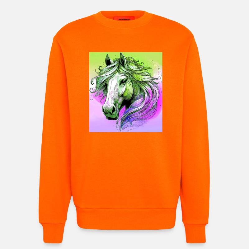 Pferd - Sweatshirt - made by SPREAD - SUNSET ORANGE