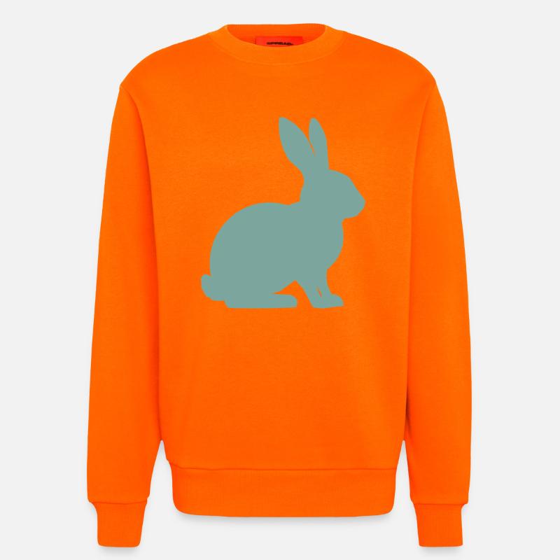 Rabbit Silhouette - Sweatshirt - made by SPREAD  - SUNSET ORANGE