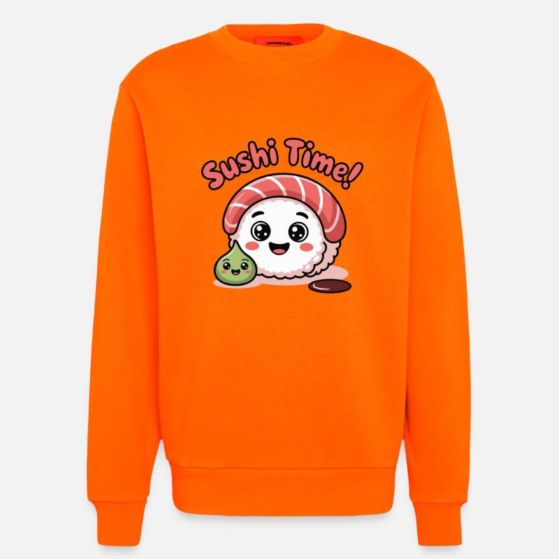 Sushi Time Roll Icon - Sweatshirt - made by SPREAD - SUNSET ORANGE