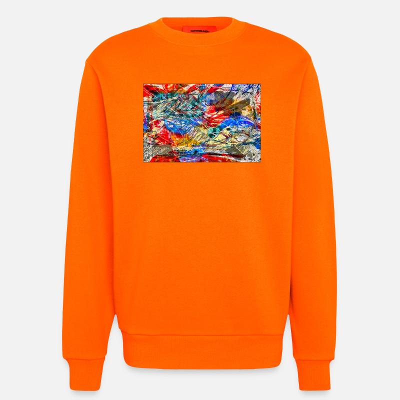 ablehnung - Sweatshirt - made by SPREAD - SUNSET ORANGE