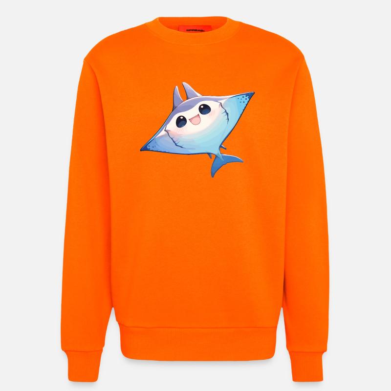 Rochen Mantarochen - Sweatshirt - made by SPREAD  - SUNSET ORANGE