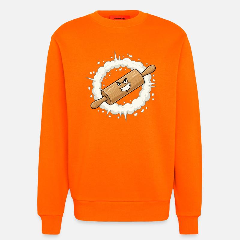 Wütendes Nudelholz Cartoon - Sweatshirt - made by SPREAD - SUNSET ORANGE