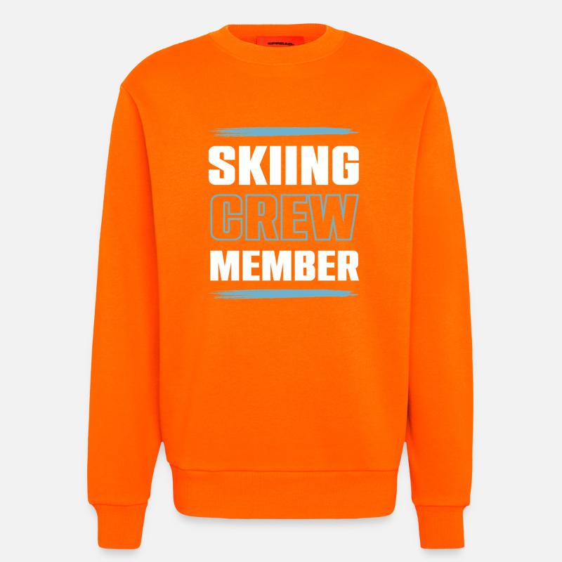 Équipe de ski - Sweat bio décontracté fabriqué en UE - SUNSET ORANGE