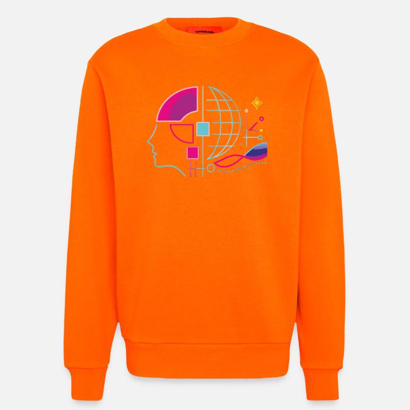 Global intelligence - Sweatshirt - made by SPREAD  - SUNSET ORANGE