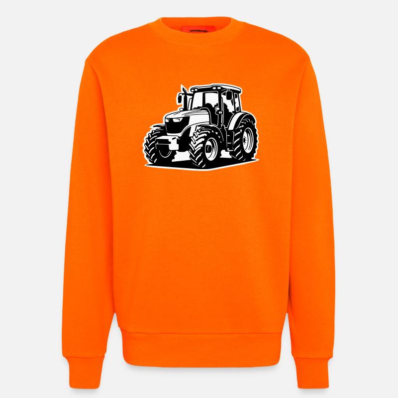 Traktor / Trecker / Schlepper (2-farbig) - Sweatshirt - made by SPREAD  - SUNSET ORANGE
