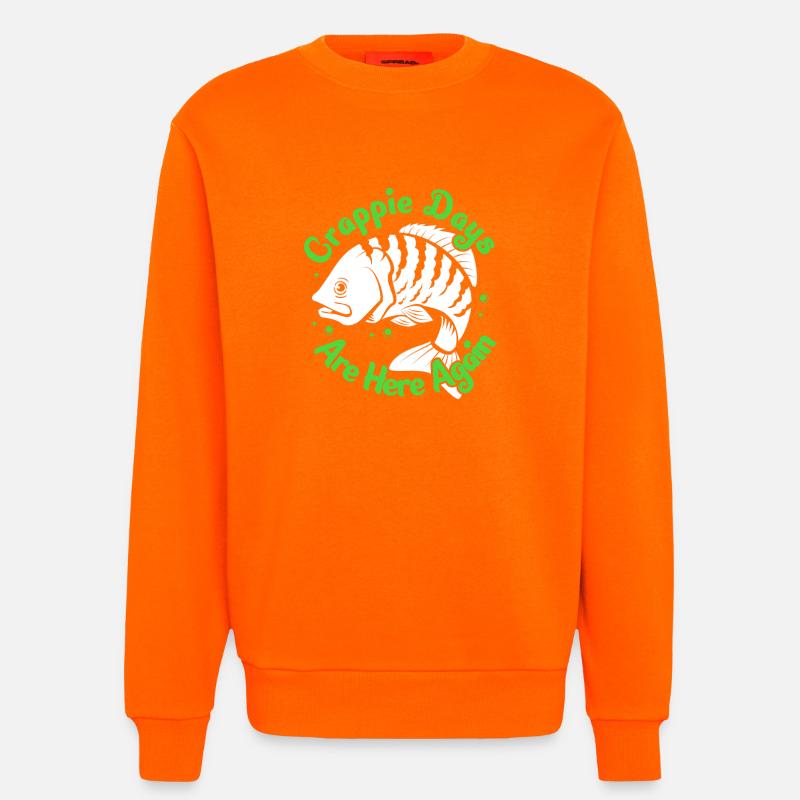 Perch, Crappie, Fish, Sunfish - Sweatshirt - made by SPREAD - SUNSET ORANGE