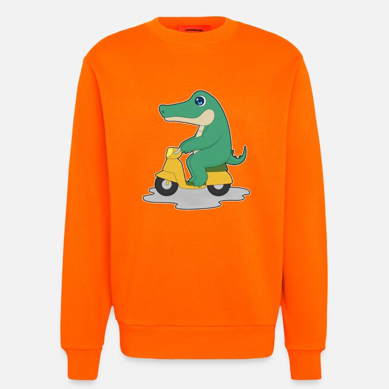 Crocodile Scooter - Sweatshirt - made by SPREAD  - SUNSET ORANGE