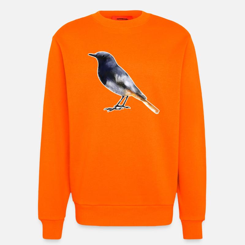 Redstart.1 - Sweat bio décontracté fabriqué en UE - SUNSET ORANGE