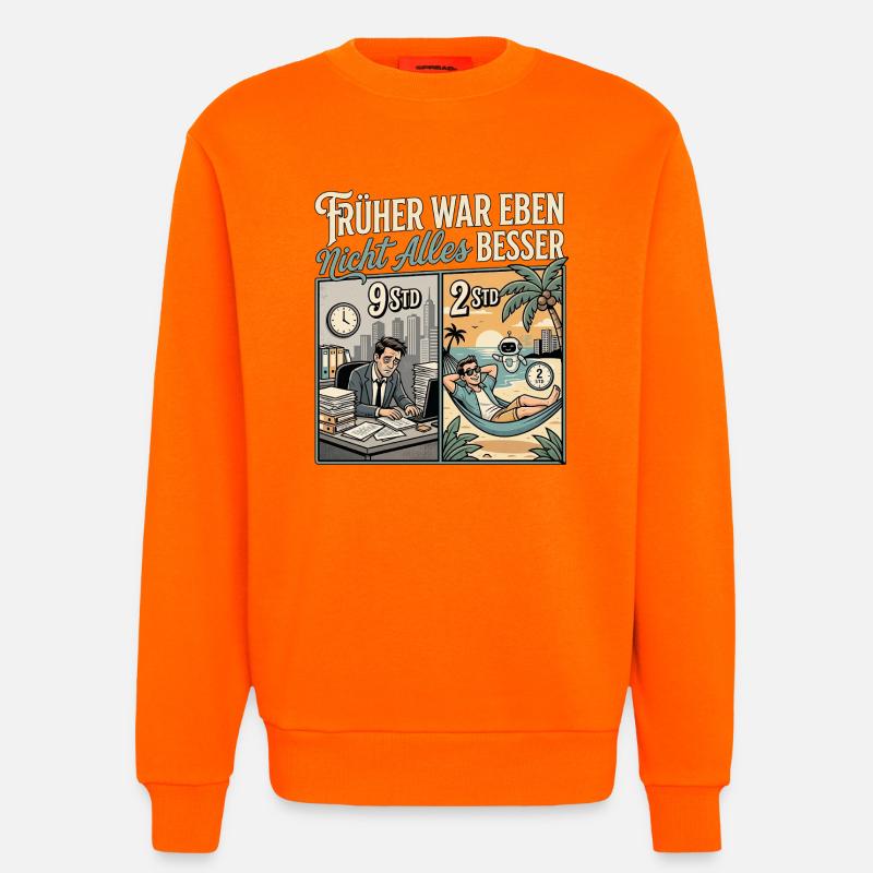 KI Experte - Sweatshirt - made by SPREAD  - SUNSET ORANGE