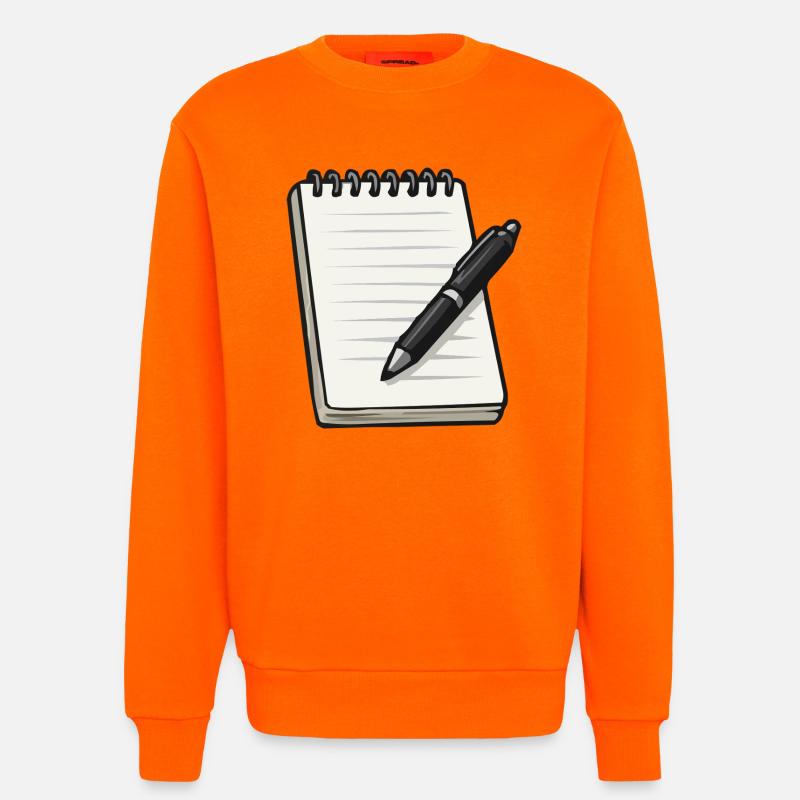 Carnet - Sweat bio décontracté fabriqué en UE - SUNSET ORANGE