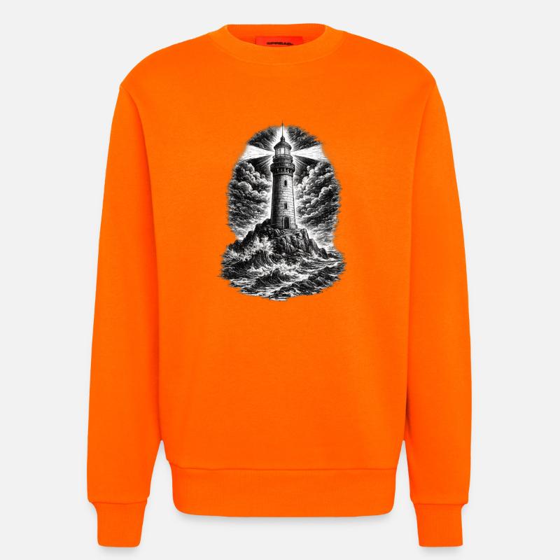 Phare - Sweat bio décontracté fabriqué en UE - SUNSET ORANGE